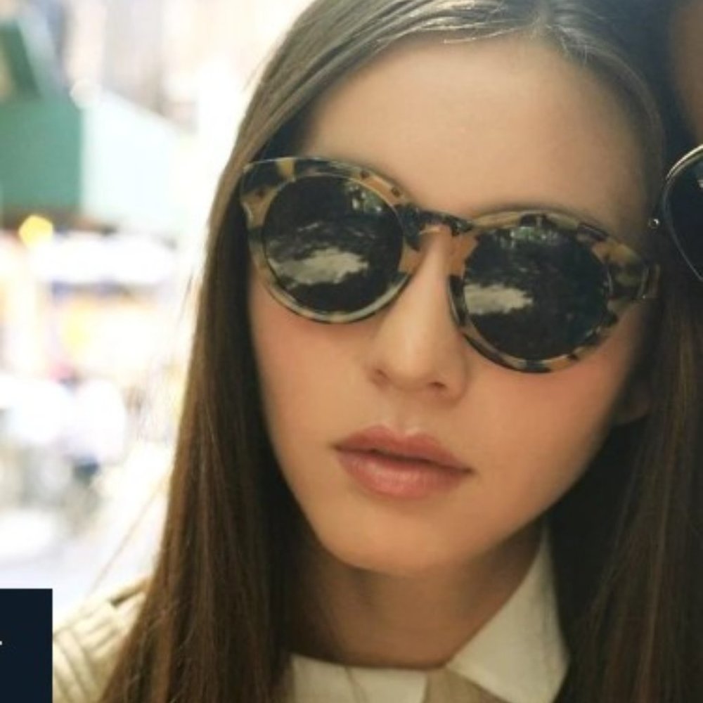 ROUND Cat Eye Leopard Print Frames Oversized Brown Sunglasses